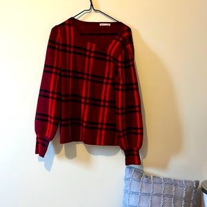 Plaid sweater